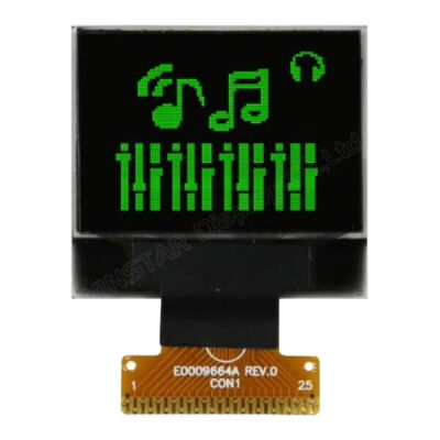 Winstar 0.95 inç COG OLED Ekran - 96x64, YEŞİL