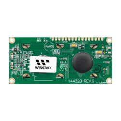 Winstar 144x32 Grafik LCD - 2.44 inç, STN Negatif, Mavi üzerine Beyaz, 5V - Thumbnail