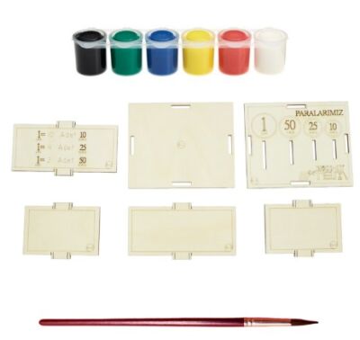 Wood-Kit STEM DIY Paralarımızı Tanıyalım Biriktirelim Üretim Kiti