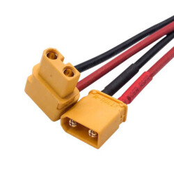 - XT30ULW Dişi Erkek Lipo Pil Şarj Kablosu Seti - 10cm, 18AWG, 90C  - XT30ULW Dişi Erkek Lipo Pil Şarj Kablosu Seti - 10cm, 18AWG, 90C