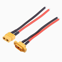 - XT60E Dişi Erkek Lipo Pil Şarj Kablosu Seti - 10cm, 12AWG  - XT60E Dişi Erkek Lipo Pil Şarj Kablosu Seti - 10cm, 12AWG