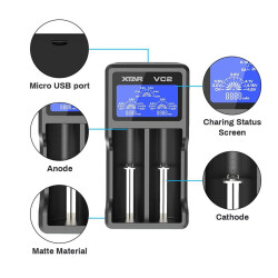 Xtar VC2 Li-ion 18650 Pil Şarj Cihazı - Thumbnail