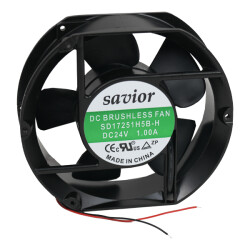 Çin - Yuvarlak 24V DC Fırçasız Fan - 172x150x51mm, 1A, 24W, 3500rpm
