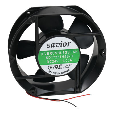 Yuvarlak 24V DC Fırçasız Fan - 172x150x51mm, 1A, 24W, 3500rpm