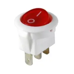 Çin - Yuvarlak Anahtar - Beyaz, Işıklı, 16mm, 3p Çin - Yuvarlak Anahtar - Beyaz, Işıklı, 16mm, 3p